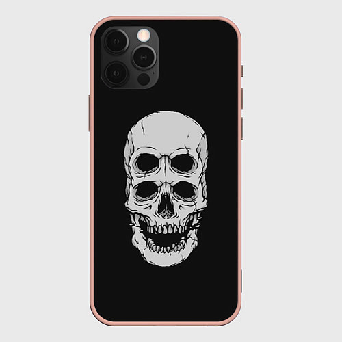 Чехол iPhone 12 Pro Max Terrible Skull / 3D-Светло-розовый – фото 1