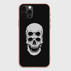 Чехол для iPhone 12 Pro Max Terrible Skull, цвет: 3D-светло-розовый
