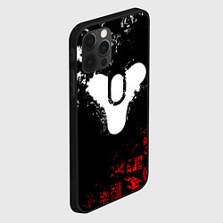 Чехол для iPhone 12 Pro Max DESTINY 2 RED & WHITE PATTERN LOGO, цвет: 3D-черный — фото 2