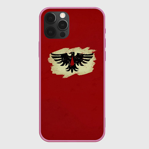 Чехол iPhone 12 Pro Max Кровавые Вороны креатив / 3D-Малиновый – фото 1
