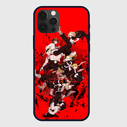 Чехол для iPhone 12 Pro Max Токийские мстители Главные герои в кровавом водоро, цвет: 3D-черный