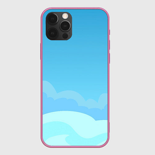 Чехол iPhone 12 Pro Max Небо после грозы / 3D-Малиновый – фото 1