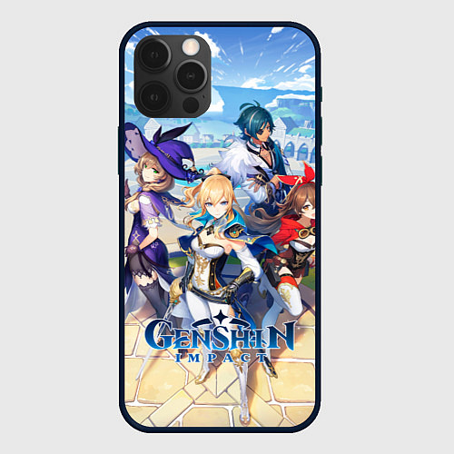 Чехол iPhone 12 Pro Max Genshin Impact: Ци Ци / 3D-Черный – фото 1