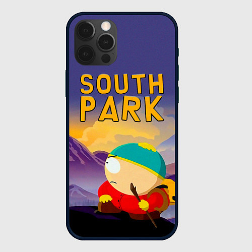 Чехол iPhone 12 Pro Max Эпичный Картман в горах Южный Парк / 3D-Черный – фото 1
