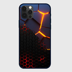 Чехол iPhone 12 Pro Max 3D РАЗЛОМ И СТАЛЬНАЯ БРОНЯ ПОПУЛЯРНЫЕ ТЕКСТУРЫ