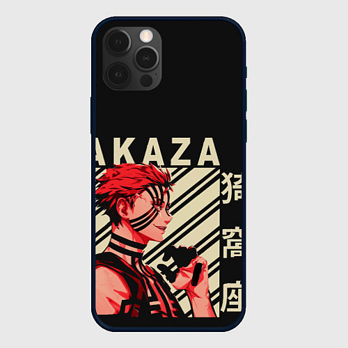 Чехол iPhone 12 Pro Max Клинок демонов Akaza / 3D-Черный – фото 1