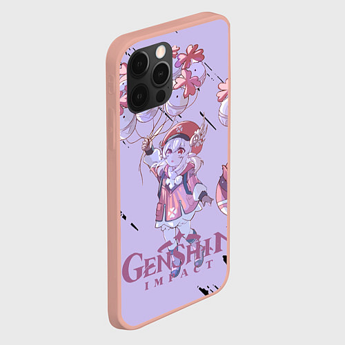 Чехол iPhone 12 Pro Max Klee Genshin Impact / 3D-Светло-розовый – фото 2