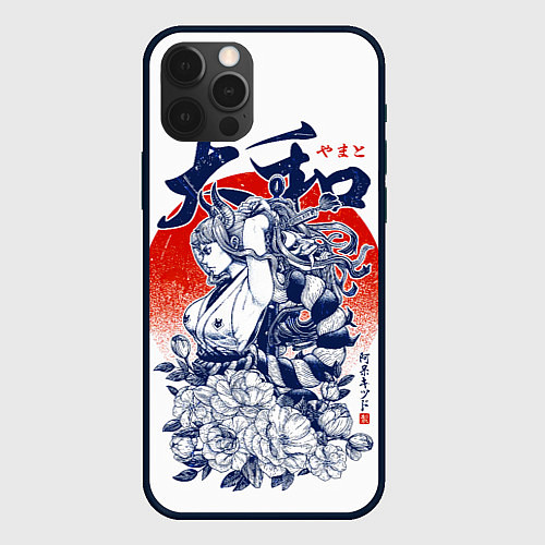 Чехол iPhone 12 Pro Max Ямато девушка самурай Ван Пис / 3D-Черный – фото 1
