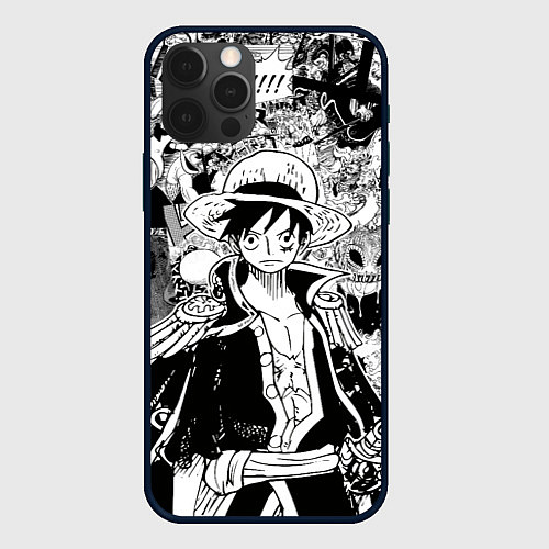 Чехол iPhone 12 Pro Max Ван Пис, One Piece, манга / 3D-Черный – фото 1