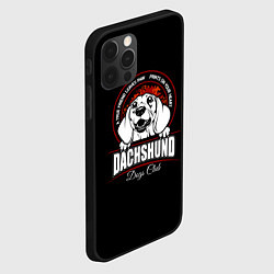 Чехол для iPhone 12 Pro Max Такса Dachshund, цвет: 3D-черный — фото 2