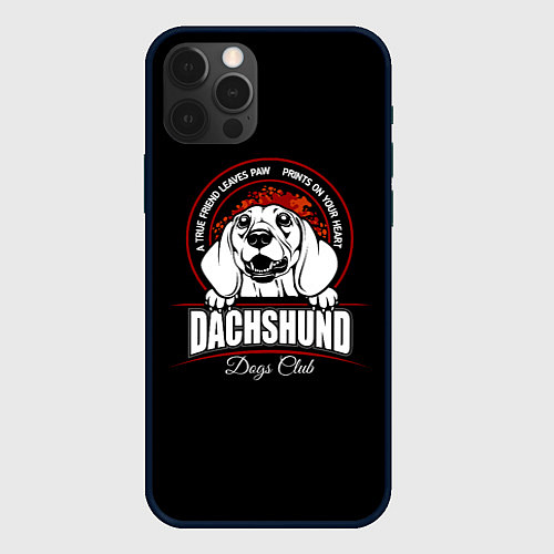 Чехол iPhone 12 Pro Max Такса Dachshund / 3D-Черный – фото 1