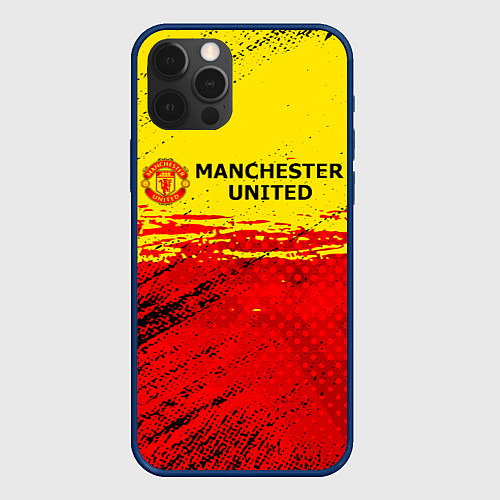 Чехол iPhone 12 Pro Max Manchester United: Дьяволы / 3D-Тёмно-синий – фото 1