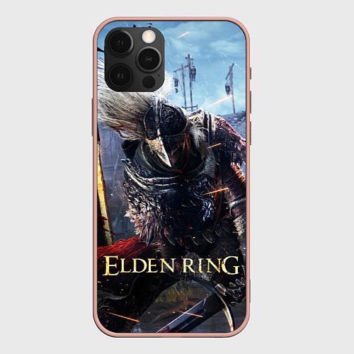 Чехол iPhone 12 Pro Max Elden Ring игра / 3D-Светло-розовый – фото 1