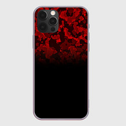Чехол для iPhone 12 Pro Max BLACK RED CAMO RED MILLITARY, цвет: 3D-серый