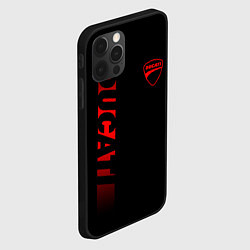 Чехол для iPhone 12 Pro Max DUCATI BLACK RED LINE, цвет: 3D-черный — фото 2