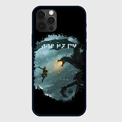 Чехол iPhone 12 Pro Max TES SKYRIM FIGHT DRAGON