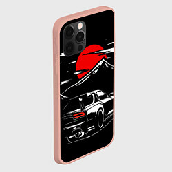 Чехол для iPhone 12 Pro Max MAZDA RX 7 Мазда при свете красной луны, цвет: 3D-светло-розовый — фото 2