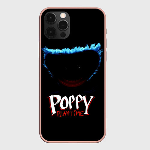 Чехол iPhone 12 Pro Max Poppy Playtime: Huggy Wuggy / 3D-Светло-розовый – фото 1