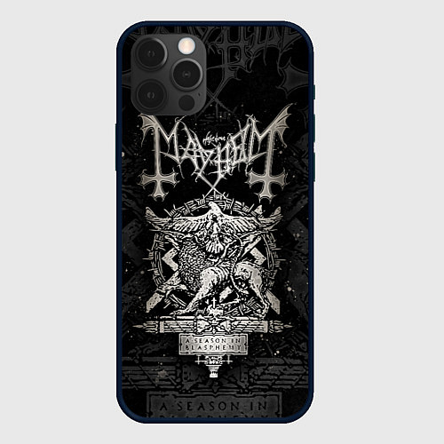 Чехол iPhone 12 Pro Max MAYHEM - A Season In Blasphemy / 3D-Черный – фото 1