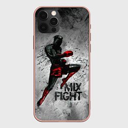 Чехол для iPhone 12 Pro Max MIX FIGHT, цвет: 3D-светло-розовый