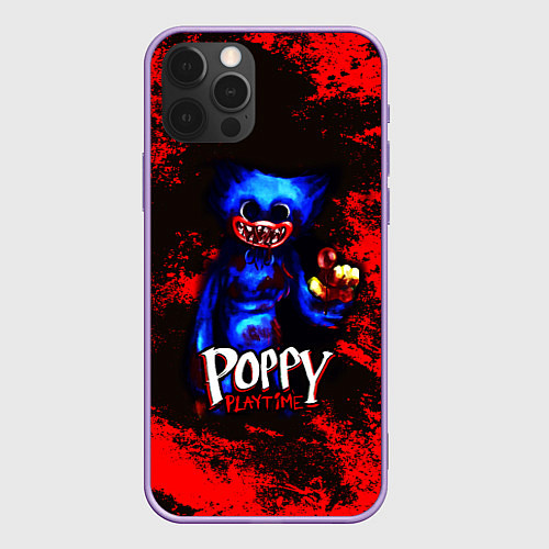 Чехол iPhone 12 Pro Max Poppy Playtime: Bloodrage / 3D-Сиреневый – фото 1