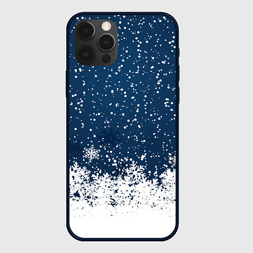 Чехол iPhone 12 Pro Max Snow / 3D-Черный – фото 1