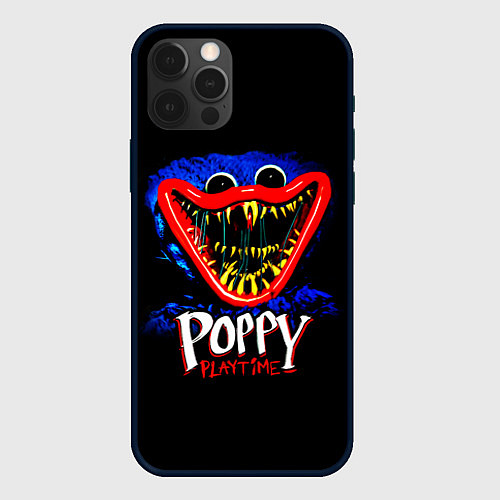 Чехол iPhone 12 Pro Max Poppy Playtime: Huggy / 3D-Черный – фото 1