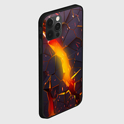 Чехол для iPhone 12 Pro Max ТРЕХМЕРНЫЕ ИСКРЫ 3D ПЛИТЫ 3D ИСКРЫ, цвет: 3D-черный — фото 2