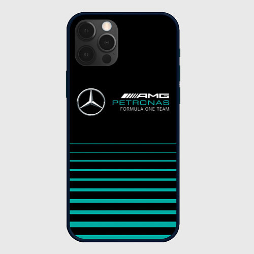 Чехол iPhone 12 Pro Max Merсedes PETRONAS F1 / 3D-Черный – фото 1