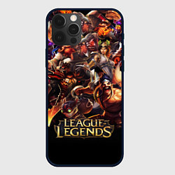 Чехол iPhone 12 Pro Max LEAGUE OF LEGENDS НЕОН БРЫЗГИ КРАСОК