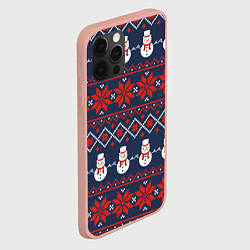 Чехол для iPhone 12 Pro Max Christmas Background, цвет: 3D-светло-розовый — фото 2