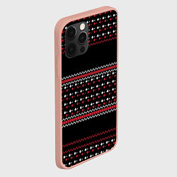 Чехол для iPhone 12 Pro Max НОВОГОДНИЙ ПАТТЕРН SWEATER, цвет: 3D-светло-розовый — фото 2
