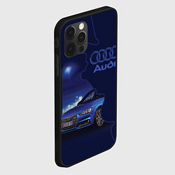 Чехол для iPhone 12 Pro Max AUDI лого, цвет: 3D-черный — фото 2