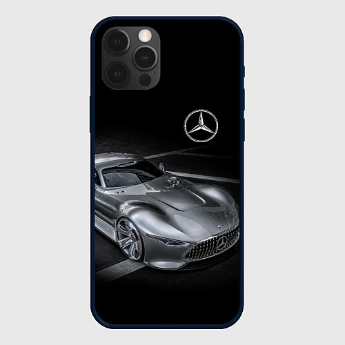 Чехол iPhone 12 Pro Max Mercedes-Benz motorsport black / 3D-Черный – фото 1