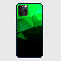 Чехол iPhone 12 Pro Max Изумрудный Зеленый Геометрия