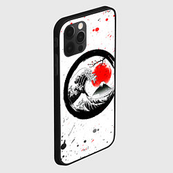 Чехол для iPhone 12 Pro Max САКУРА, КРАСНОЕ СОЛНЦЕ ЯПОНИИ, ФУДЗИЯМА, цвет: 3D-черный — фото 2