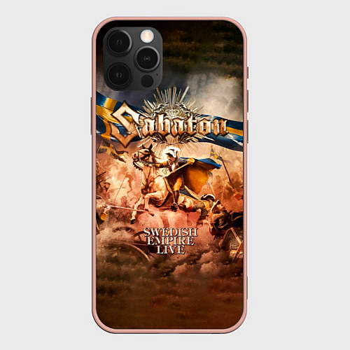 Чехол iPhone 12 Pro Max Swedish Empire Live - Sabaton / 3D-Светло-розовый – фото 1