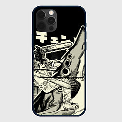 Чехол iPhone 12 Pro Max Человек-бензопила и Демон-акула