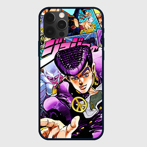 Чехол iPhone 12 Pro Max JoJos Bizarre Adventure: Josuke / 3D-Черный – фото 1