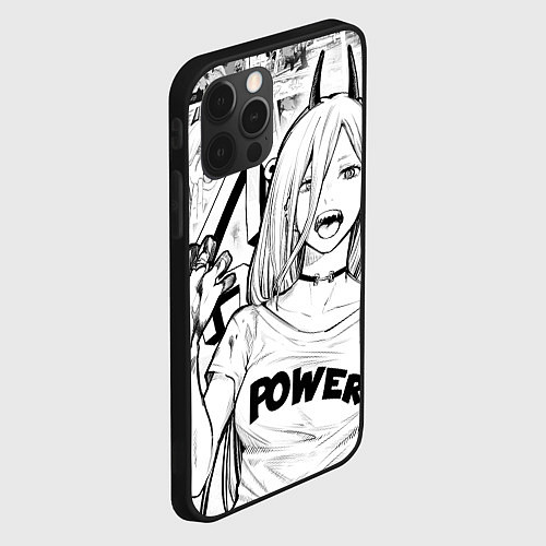 Чехол iPhone 12 Pro Max Power - Chainsaw-Man / 3D-Черный – фото 2