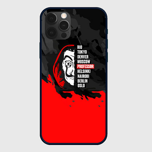 Чехол iPhone 12 Pro Max La Casa de Papel Professor / 3D-Черный – фото 1