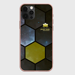 Чехол для iPhone 12 Pro Max JWST space cell theme, цвет: 3D-светло-розовый