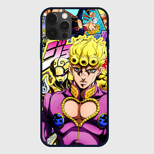 Чехол iPhone 12 Pro Max JoJos Bizarre Adventure - Джорно Джованна / 3D-Черный – фото 1