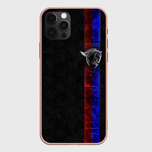 Чехол iPhone 12 Pro Max ЦСКА Москва black theme / 3D-Светло-розовый – фото 1
