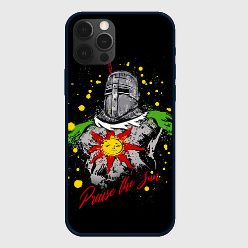 Чехол iPhone 12 Pro Max Praise the Sun! Dark Souls / 3D-Черный – фото 1