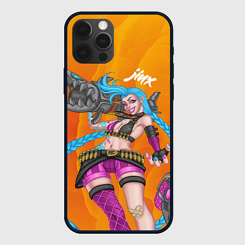 Чехол iPhone 12 Pro Max Реактивная Jinx / 3D-Черный – фото 1