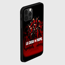 Чехол для iPhone 12 Pro Max ГЕРОИ СЕРИАЛА БУМАЖНЫЙ ДОМ - LA CASA DE PAPEL, цвет: 3D-черный — фото 2