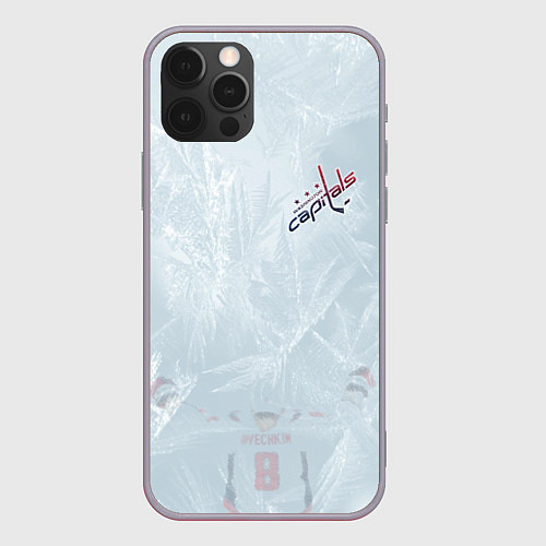 Чехол iPhone 12 Pro Max Washington Capitals Grey Ice theme / 3D-Серый – фото 1