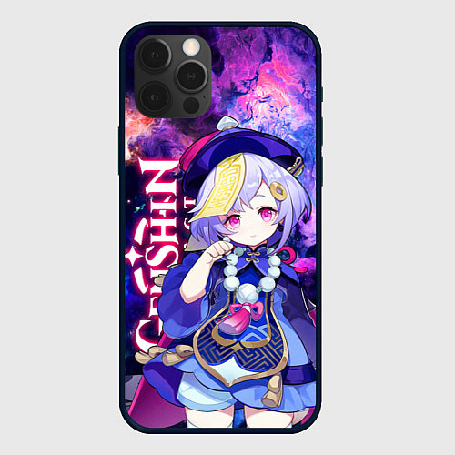 Чехол iPhone 12 Pro Max КИКИ, GENSHIN IMPACT SPACE ГАЛАКТИКА / 3D-Черный – фото 1