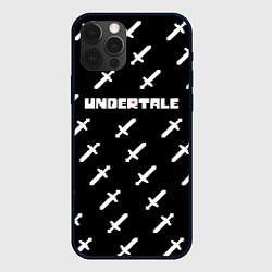 Чехол iPhone 12 Pro Max UNDERTALE LOGO СРАЖЕНИЕ, МЕЧИ